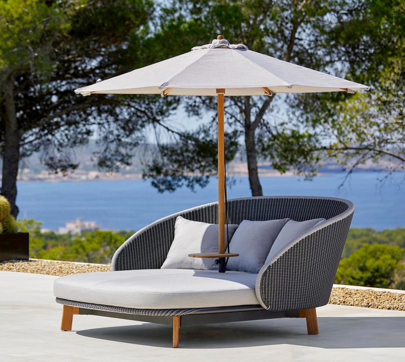 Classic Parasol With Pulley System - Cane Line - Outdoor Furniture - Low - HORNE