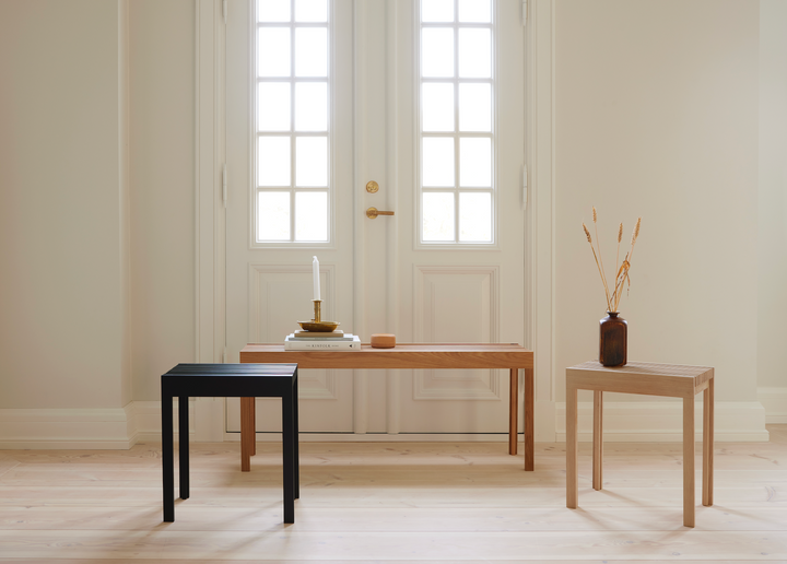 Lightweight Stool - Form + Refine - Stools + Benches + Ottomans - Black - Stained Oak - HORNE