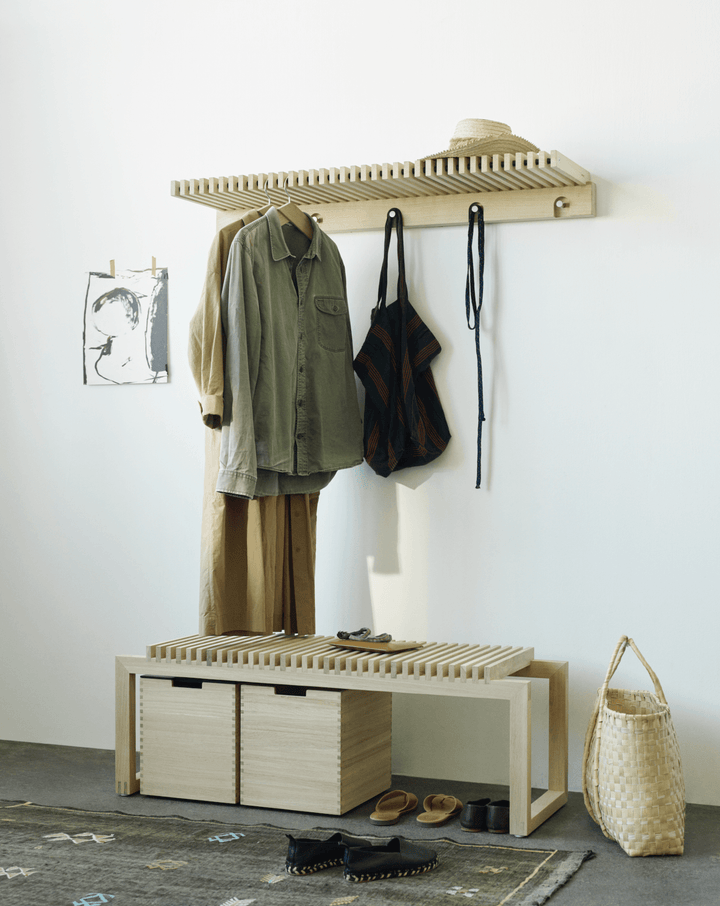 Cutter Wardrobe - Oak / Black - Skagerak by Fritz Hansen - Coat + Key Racks - HORNE