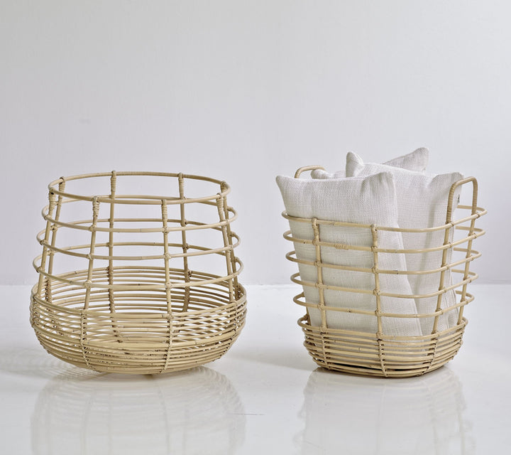 Sweep Basket - Round - Cane Line - Storage + Organization - HORNE