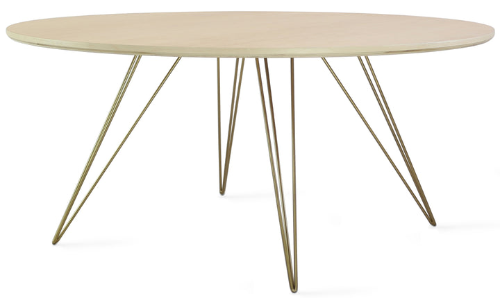 Williams Coffee Table - Small Circle - Tronk - Tables + Desks - Maple - Brassy Gold - HORNE