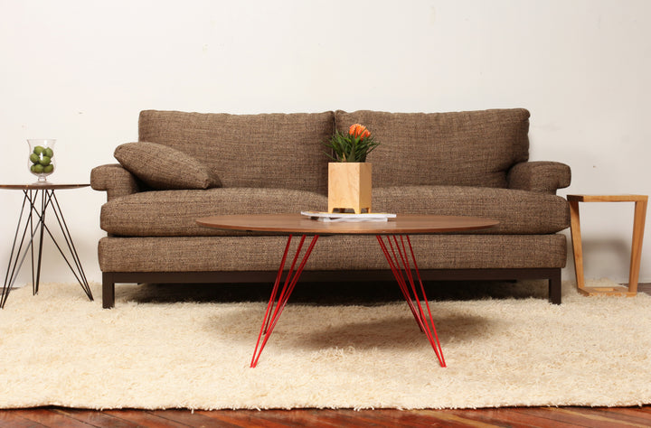 Williams Coffee Table - Small Circle - Tronk - Tables + Desks - Walnut - Brassy Gold - HORNE