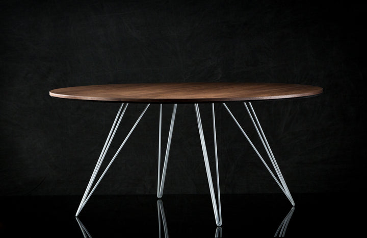 Williams Coffee Table - Small Circle - Tronk - Tables + Desks - Walnut - Brassy Gold - HORNE