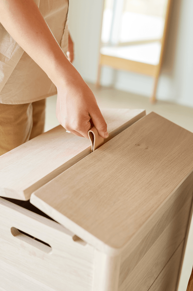 A Line Laundry Box - Form + Refine - Storage + Organization - Natural Oiled Oak - HORNE