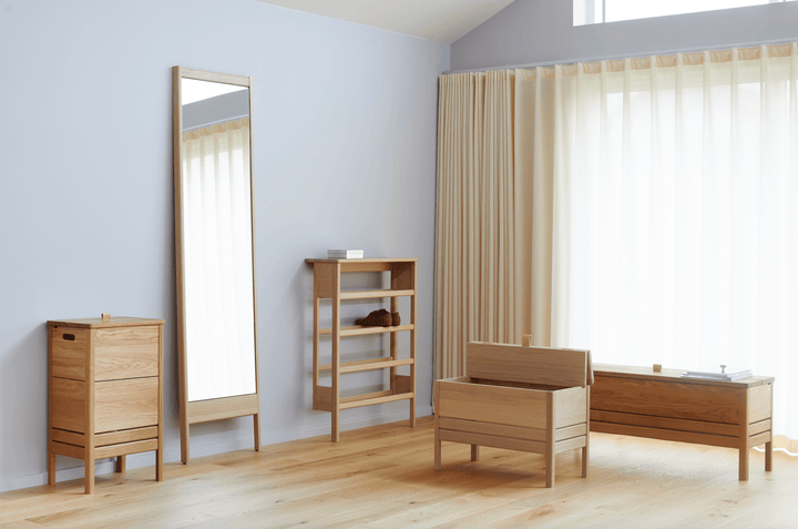 A Line Mirror - Form + Refine - Mirrors - White Oiled Oak - HORNE