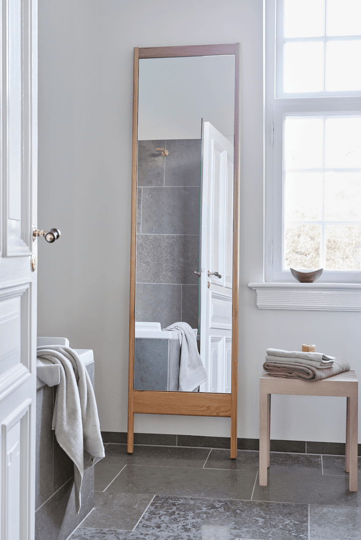 A Line Mirror - Form + Refine - Mirrors - White Oiled Oak - HORNE