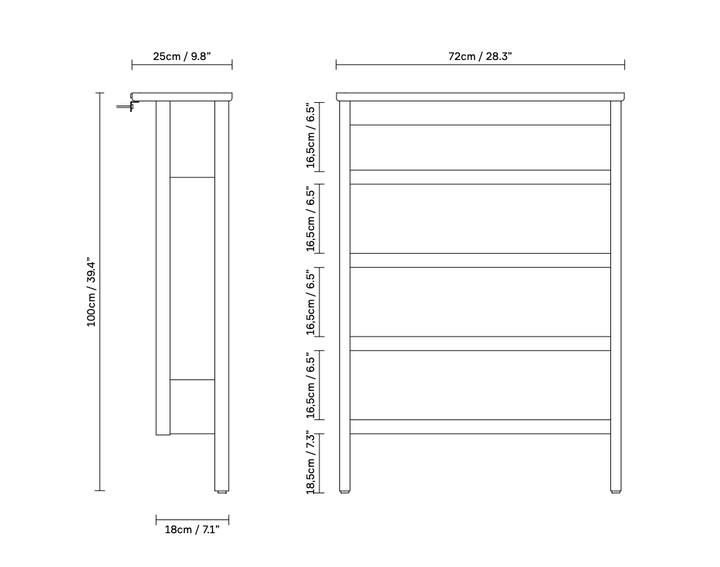 A Line Shoe Rack 72 - Form + Refine - Storage + Organization - White Oiled Oak - HORNE