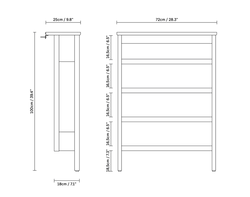 A Line Shoe Rack 72 - Form + Refine - Storage + Organization - Natural Oiled Oak - HORNE