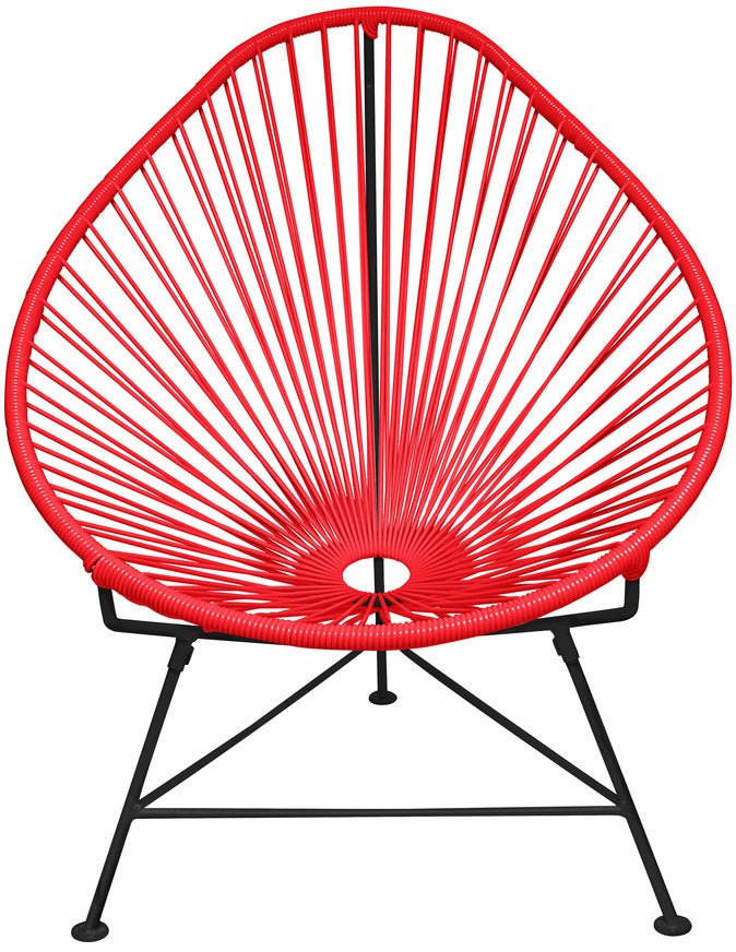 Acapulco Chair - Black Frame - Set of 2 - Innit Designs - Chairs - Red - HORNE