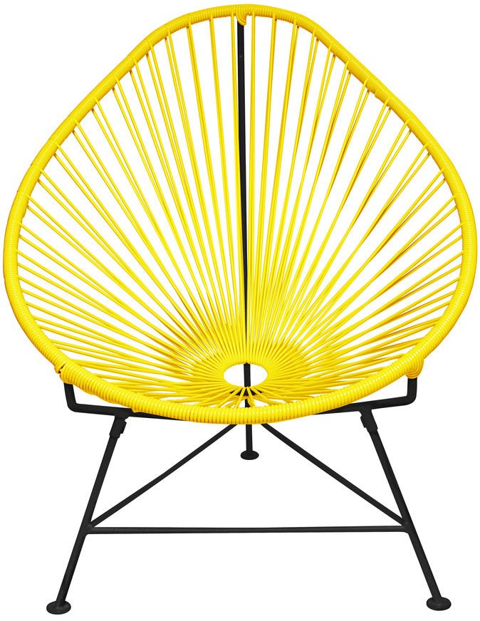 Acapulco Chair - Black Frame - Set of 2 - Innit Designs - Chairs - Yellow - HORNE