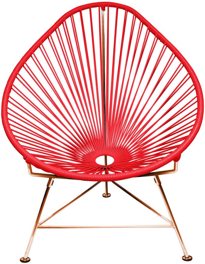 Acapulco Chair - Copper Base - Set of 2 - Innit Designs - Chairs - Red - HORNE