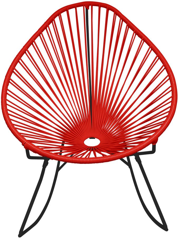 Acapulco Rocker - Black Base - Set of 2 - Innit Designs - Chairs - Red - HORNE