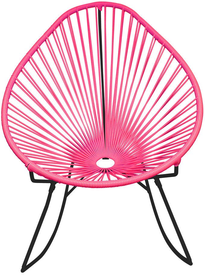 Acapulco Rocker - Black Base - Set of 2 - Innit Designs - Chairs - Pink - HORNE