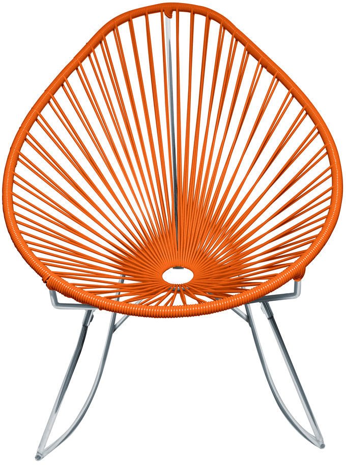 Acapulco Rocker - Chrome Base - Set of 2 - Innit Designs - Chairs - Orange - HORNE