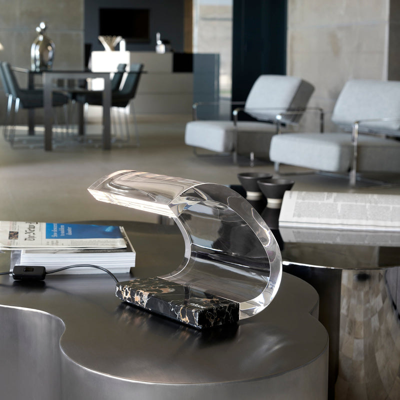 Acrilica Marble Table Lamp - Oluce - Table + Task - HORNE
