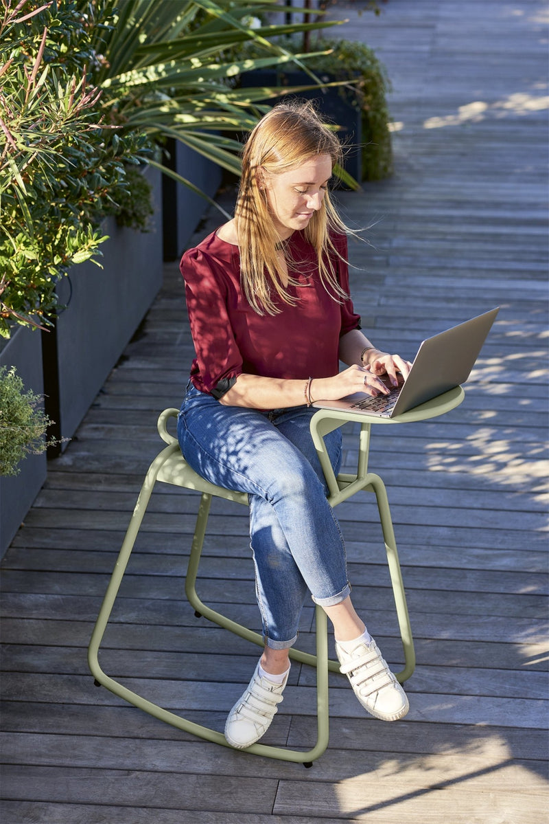 Adadesk Rocking Desk - Fermob - Outdoor Furniture - Acapulco Blue - HORNE