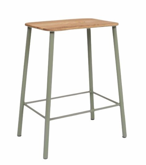 Adam Stool - Frama - Stools + Benches + Ottomans - Short - 19.7" - Oak/Sill Green - HORNE