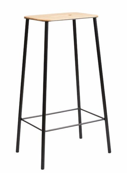Adam Stool - Frama - Stools + Benches + Ottomans - Tall - 29.9" - Oak/Black - HORNE