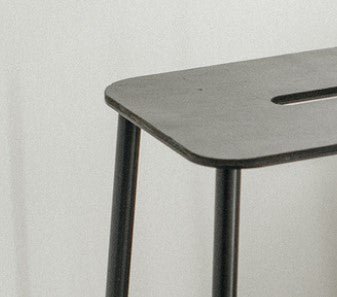 Adam Stool - Frama - Stools + Benches + Ottomans - Tall - 29.9" - Anthracite Leather/Black - HORNE