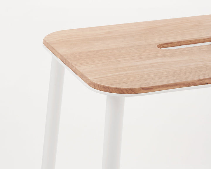 Adam Stool - Frama - Stools + Benches + Ottomans - Tall - 29.9" - Oak/Warm White - HORNE