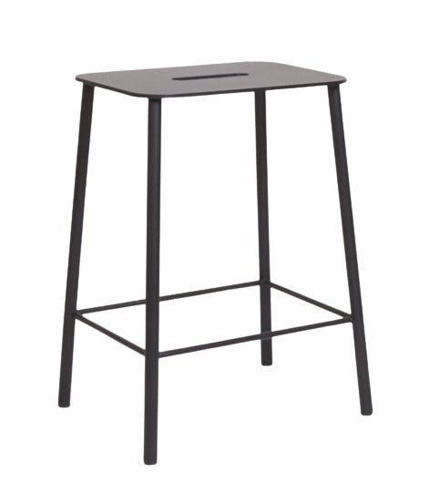Adam Stool - Frama - Stools + Benches + Ottomans - Short - 19.7" - Mono Black Steel - HORNE