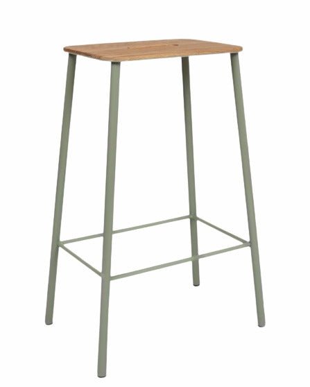 Adam Stool - Frama - Stools + Benches + Ottomans - Medium - 25.6" - Oak/Sill Green - HORNE