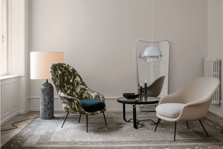Adnet Coffee Table - 100cm - Gubi - Tables + Desks - Cream Leather - HORNE