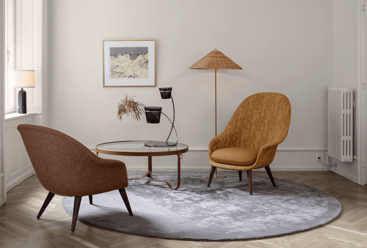 Adnet Coffee Table - 100cm - Gubi - Tables + Desks - Cream Leather - HORNE