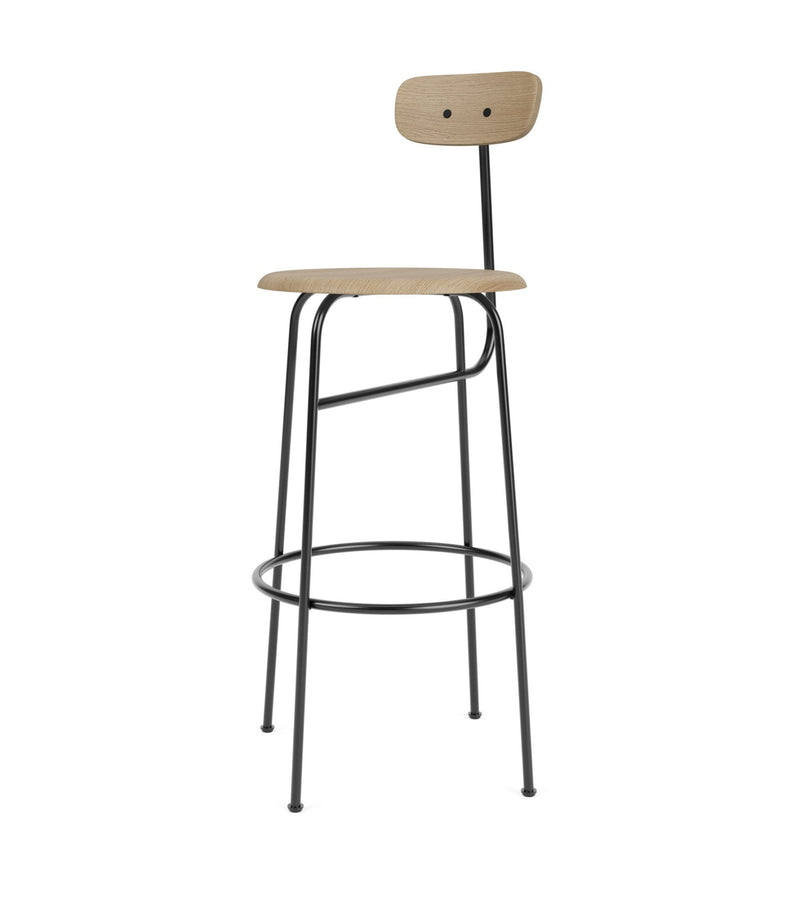 Afteroom Bar Chair - Audo Copenhagen - Chairs - Natural Oak/ Audo Boucle - Gold 06 - HORNE