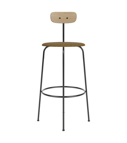 Afteroom Bar Chair - Audo Copenhagen - Chairs - Natural Oak/ Audo Boucle - Gold 06 - HORNE