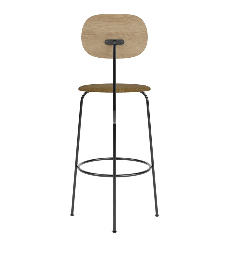 Afteroom Bar Chair Plus - Upholstered Seat - Audo Copenhagen - Chairs - Natural Oak/ Audo Boucle - Gold 06 - HORNE