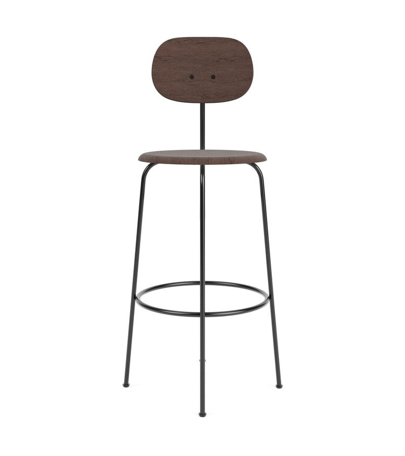 Afteroom Bar Chair Plus - Upholstered Seat - Audo Copenhagen - Chairs - Natural Oak/ Audo Boucle - Gold 06 - HORNE