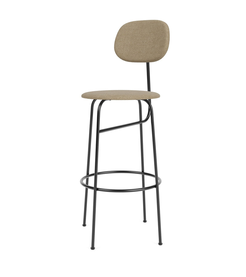 Afteroom Bar Chair Plus - Upholstered Seat & Back - Audo Copenhagen - Chairs - Sierra Leather - Stone 1611 - HORNE