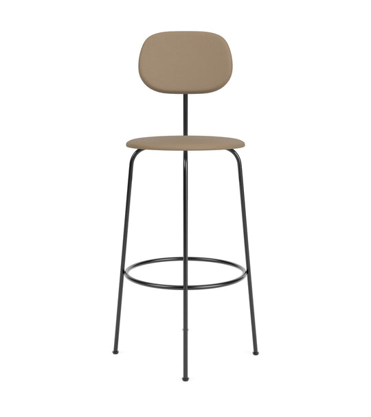 Afteroom Bar Chair Plus - Upholstered Seat & Back - Audo Copenhagen - Chairs - Sierra Leather - Stone 1611 - HORNE
