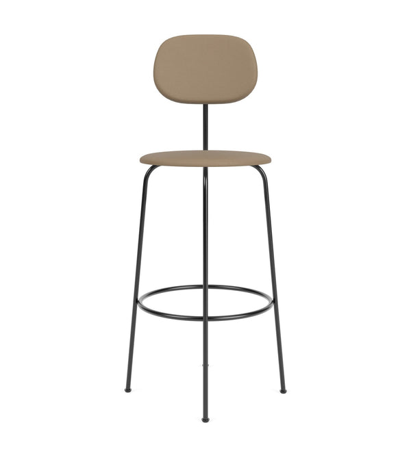 Afteroom Bar Chair Plus - Upholstered Seat & Back - Audo Copenhagen - Chairs - Sierra Leather - Stone 1611 - HORNE