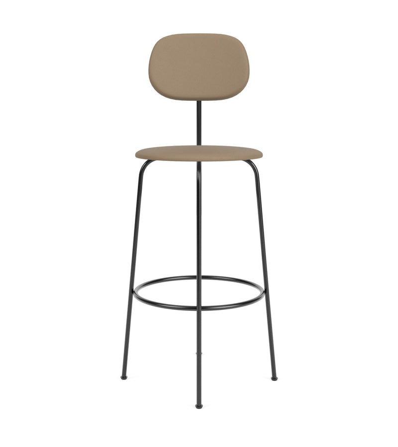Afteroom Bar Chair Plus - Upholstered Seat & Back - Audo Copenhagen - Chairs - Sierra Leather - Stone 1611 - HORNE