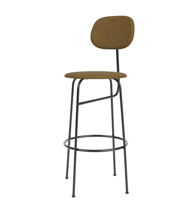 Afteroom Bar Chair Plus - Upholstered Seat & Back - Audo Copenhagen - Chairs - Sierra Leather - Stone 1611 - HORNE