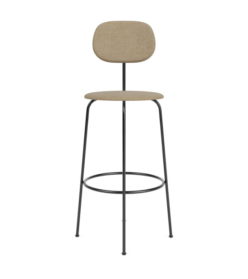 Afteroom Bar Chair Plus - Upholstered Seat & Back - Audo Copenhagen - Chairs - Sierra Leather - Stone 1611 - HORNE