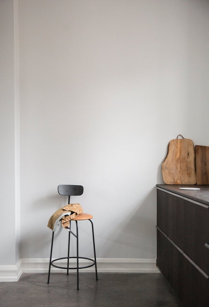 Afteroom Counter Chair - Audo Copenhagen - Chairs - Natural Oak/ Audo Boucle - Gold 06 - HORNE