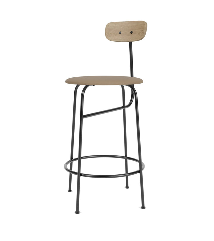Afteroom Counter Chair - Audo Copenhagen - Chairs - Natural Oak/ Sierra Leather - Stone 1611 - HORNE