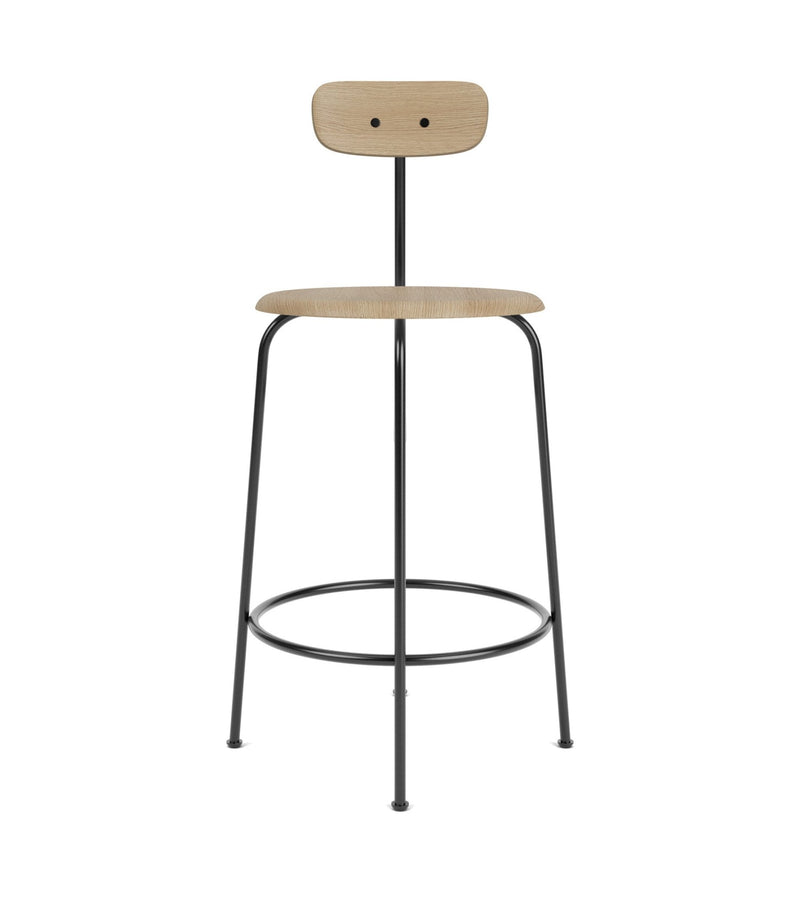 Afteroom Counter Chair - Audo Copenhagen - Chairs - Natural Oak/ Audo Boucle - Gold 06 - HORNE