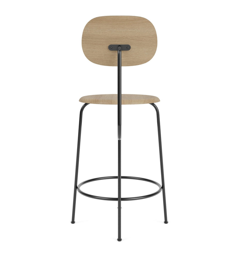 Afteroom Counter Chair Plus - Upholstered Seat - Audo Copenhagen - Stools + Benches + Ottomans - Natural Oak/ Audo Boucle - Gold 06 - HORNE