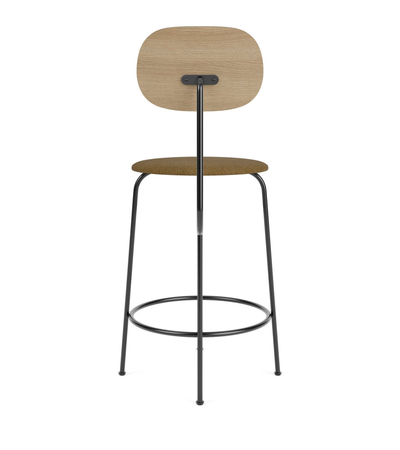 Afteroom Counter Chair Plus - Upholstered Seat - Audo Copenhagen - Stools + Benches + Ottomans - Natural Oak/ Audo Boucle - Gold 06 - HORNE