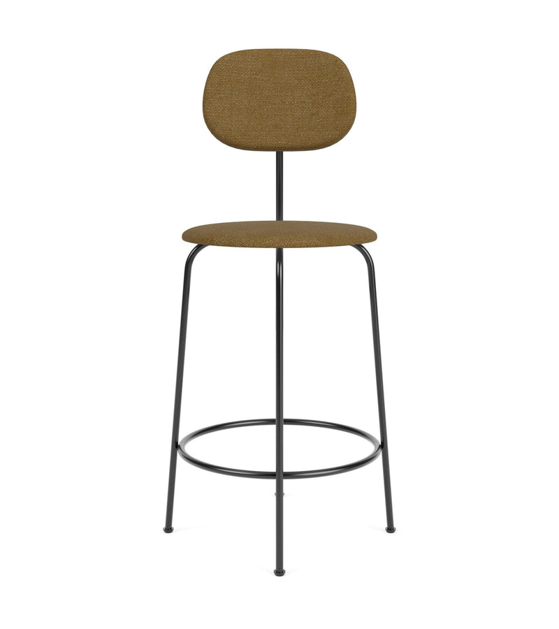 Afteroom Counter Chair Plus - Upholstered Seat & Back - Audo Copenhagen - Stools + Benches + Ottomans - Sierra Leather - Stone 1611 - HORNE