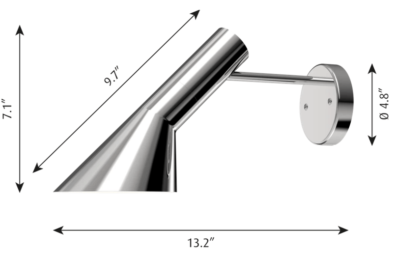 AJ Wall Lamp - Hardwired - Louis Poulsen - Wall Sconces - Dusty Blue - With Switch - HORNE