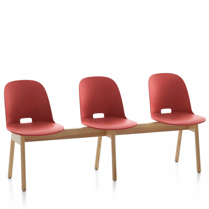 Alfi 3 - Seat High Back Bench - Emeco - Stools + Benches + Ottomans - Dark Brown - Ash - HORNE