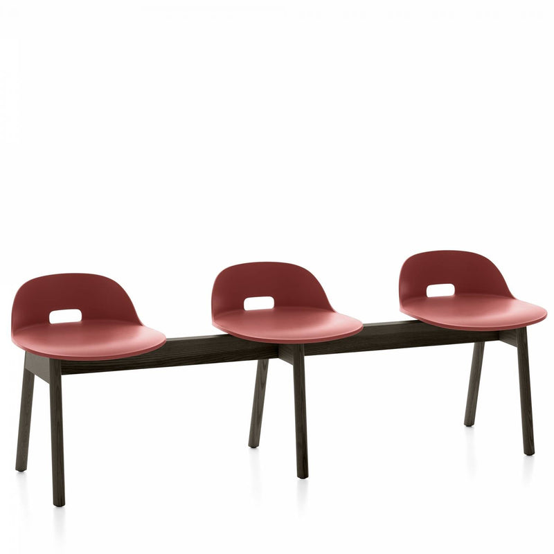 Alfi 3 - Seat Low Back Bench - Emeco - Stools + Benches + Ottomans - Dark Brown - Ash - HORNE