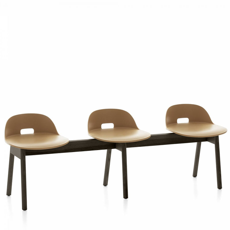 Alfi 3 - Seat Low Back Bench - Emeco - Stools + Benches + Ottomans - Dark Brown - Ash - HORNE
