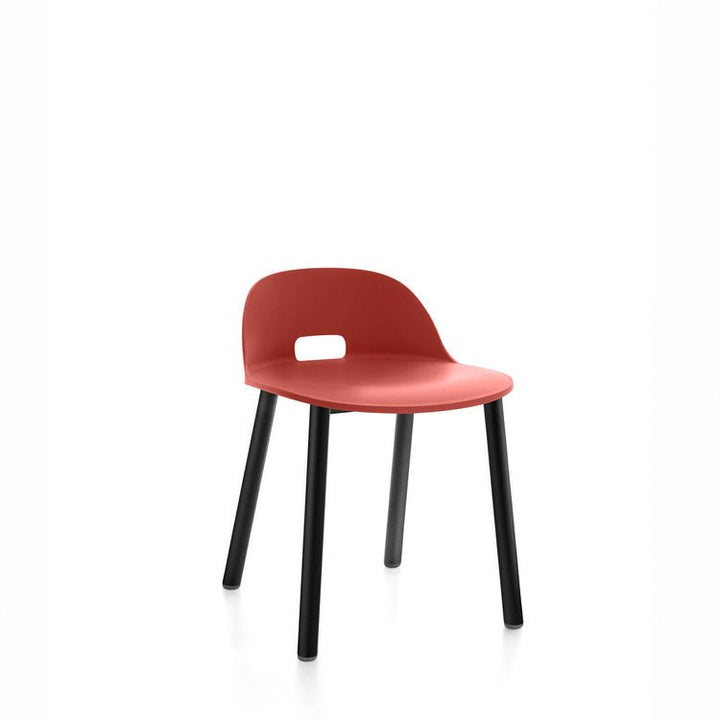 Alfi Aluminum Low Back Chair - Emeco - Chairs - Red - Black Powder Coated - HORNE