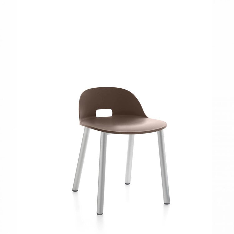 Alfi Aluminum Low Back Chair - Emeco - Chairs - Dark Brown - Aluminum - HORNE